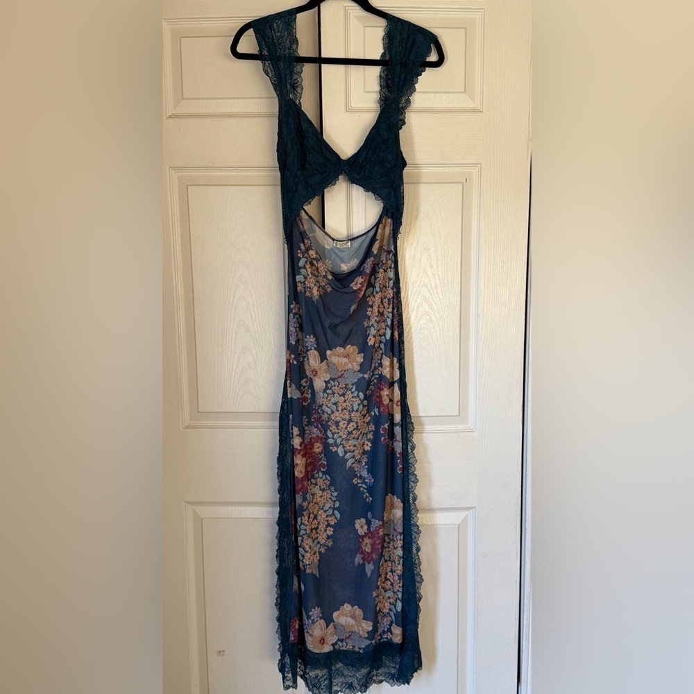 Free People Blue Floral Maxi Dress - Picture 3 of 6